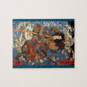 Puzzle Shimamura Danjo Takanori (Samurai) par Kuniyoshi (Horizontal)
