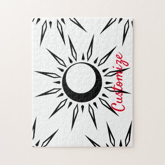 Puzzle Shining Sun Crescent Moon (Vertical)