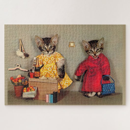 Puzzle shopping tabby kitten et caisson tabby kitten (Horizontal)