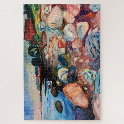 Puzzle Shore avec Red House par Edvard Munch (Vertical)