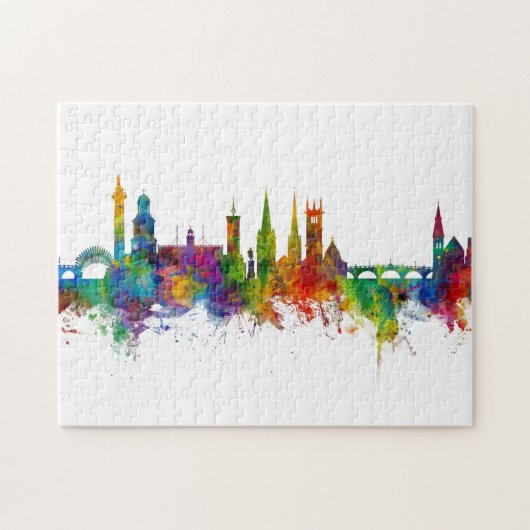 Puzzle Shrewsbury England Skyline (Horizontal)