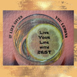 Puzzle Si la vie vous donne citrons vivez votre vie avec<br><div class="desc">Si la vie vous donne citrons vivre votre vie avec Zest! Ce puzzle inspirant et motivant en rose corail profond avec une tranche de citron zeste flottant sur une boisson de votre choix est à la fois stimulant et rafraîchissant. Cette image est une photographie originale de JLW_PHOTOGRAPHY.</div>