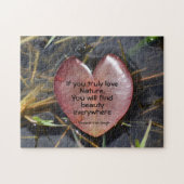 Puzzle Si Vous Aimez Vraiment La Nature Flottant Coeur (Horizontal)