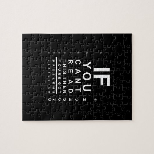 Puzzle Si vous pouvez lire ce tableau de test oculaire - (Horizontal)