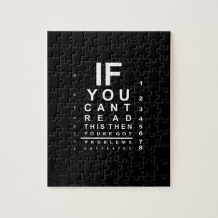 Puzzle Si vous pouvez lire ce tableau de test oculaire - 