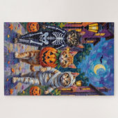 Puzzle Siberian Cats Trick-or-Treating Halloween Costumes (Horizontal)