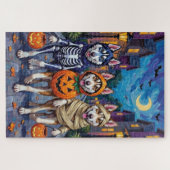 Puzzle Siberian Husky Trick-or-Treating Halloween Costume (Horizontal)