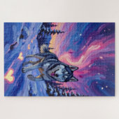 Puzzle Siberian Husky Valentine's Day Heart Aurora (Horizontal)
