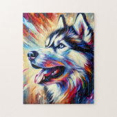Puzzle Sibérie Husky Acrylique | Coloré | Vibrant (Vertical)