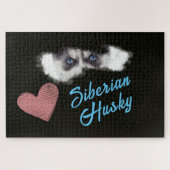 Puzzle Sibérie Husky Eyes couleur solide 1000 pièce Jigsa (Horizontal)