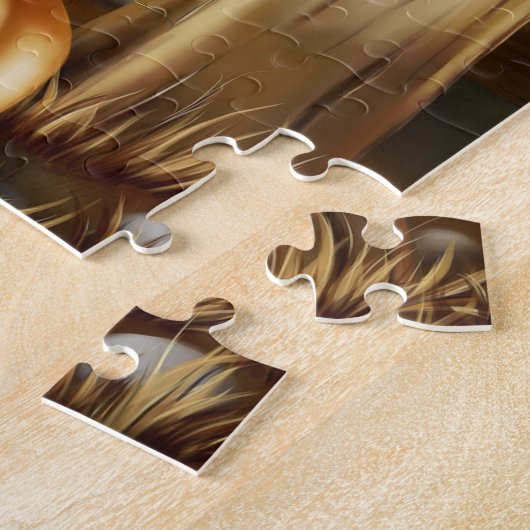 Puzzle Sibérien Husky avec Casquette sorcier Halloween (Côté)