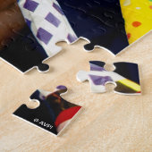 Puzzle Sifflets de fête pour chien heureux (Côté)