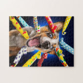 Puzzle Sifflets de fête pour chien heureux (Horizontal)
