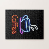 Puzzle Signe au néon de café (Horizontal)