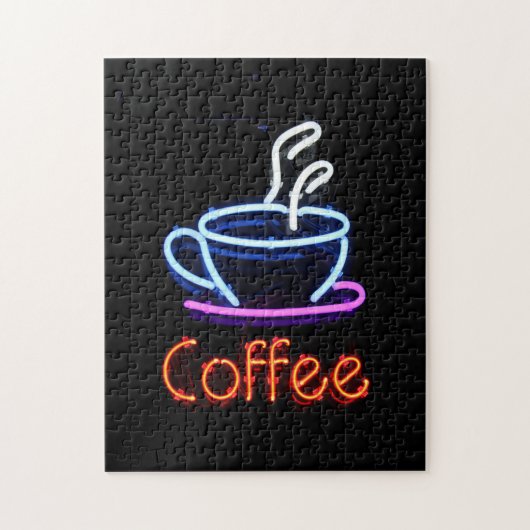 Puzzle Signe au néon de café (Vertical)