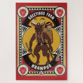 Puzzle Signe de Noël de Krampus portant des jouets (Vertical)