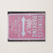 Puzzle Signe drôle de princesse Parking Only (Horizontal)