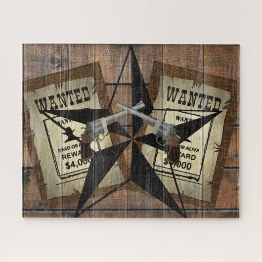 Puzzle SIGNE Recherché Rustique Texas Star Western Double (Horizontal)
