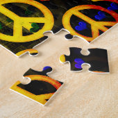 Puzzle Signes et coeurs de paix (Côté)