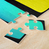 Puzzle Silhouette Abstraite avec Arrière - plan arc-en-ci (Côté)