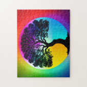 Puzzle Silhouette Abstraite Cravate arc-en-ciel mourir (Vertical)