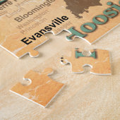 Puzzle Silhouette âgée de carte de fierté d'état de (Côté)