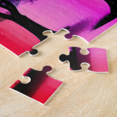 Puzzle Silhouette Arbres avec Pastel Arc-en-ciel Arrière  (Côté)