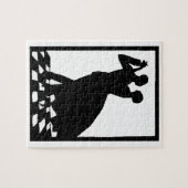 Puzzle silhouette couple dancing in the dark (Horizontal)