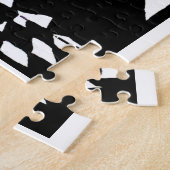 Puzzle silhouette couple dancing in the dark (Côté)