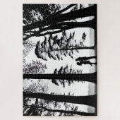 Puzzle Silhouette Couple Embrasser dans la Forêt Blanche  (Vertical)