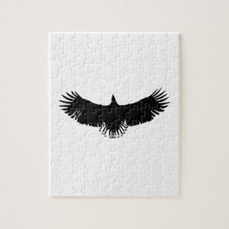 Puzzle Silhouette d'aigle noir et blanc