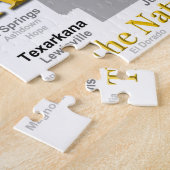 Puzzle Silhouette de carte de l'Arkansas (Côté)