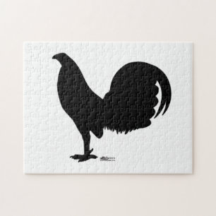 Puzzle Silhouette de coq de combat