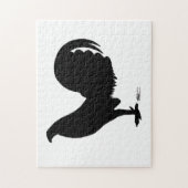Puzzle Silhouette de coq de combat (Vertical)