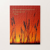 Puzzle Silhouette de coucher du soleil inspirée (Vertical)