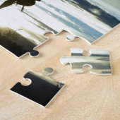 Puzzle Silhouette de cowboy d'équitation de coucher du (Côté)