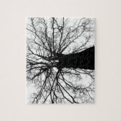 Puzzle Silhouette de l'arbre en noir et blanc (Vertical)