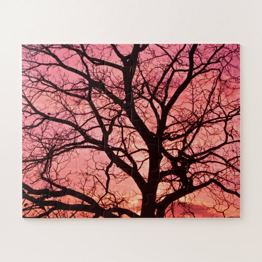 Puzzle Silhouette de l'Arbre Soudé du soir (Horizontal)