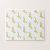 Puzzle silhouette de teckel wheaton (Horizontal)