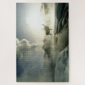 Puzzle Silhouette d'Elk au Castle Geyser (Vertical)