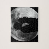 Puzzle Silhouette des amants dans une pleine lune la nuit (Vertical)