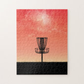 Puzzle Silhouette du panier de golf de disque (Vertical)