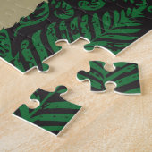 Puzzle Silhouette d'un cerf commun, d'une colombe et (Côté)