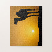 Puzzle Silhouette d'un chameau sauvage au coucher du (Vertical)