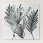 Puzzle Silhouette florale - Gris<br><div class="desc">Silhouette florale I de Melissa Wang. La végétation est présente dans les tons noir et blanc.</div>