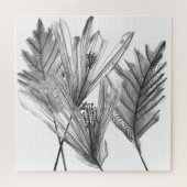 Puzzle Silhouette florale - Gris (Horizontal)