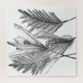 Puzzle Silhouette florale - Gris (Vertical)