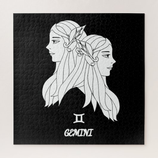 Puzzle Silhouette Gemini (Vertical)
