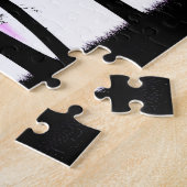 Puzzle Silhouette noire avec Feuilles arc-en-ciel (Côté)