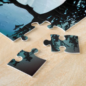 Puzzle Silhouette réfléchie avec Arrière - plan pastel (Côté)